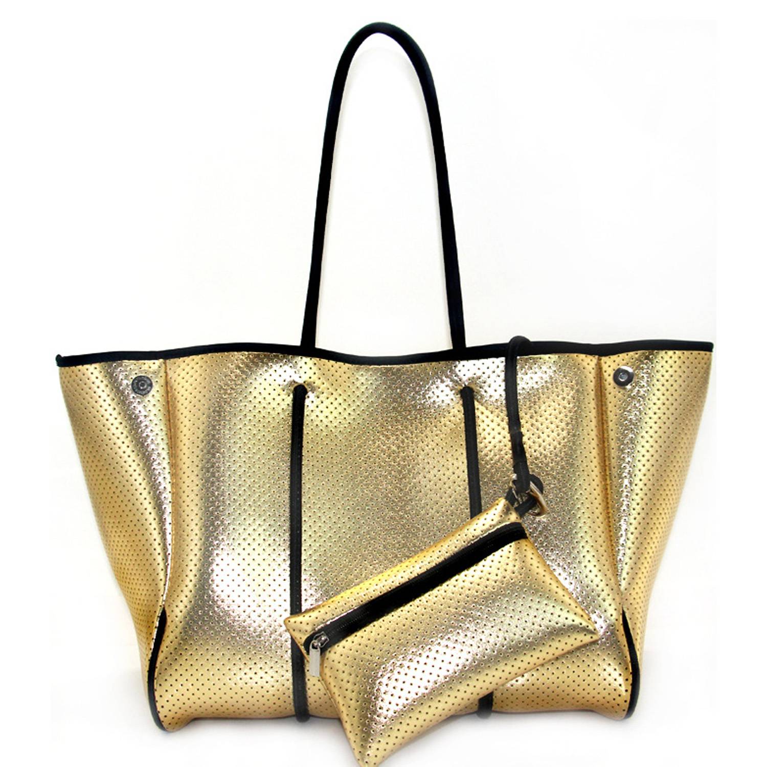 Women's Neoprene Tote Bag w/ Pocket for Beach Travel 6