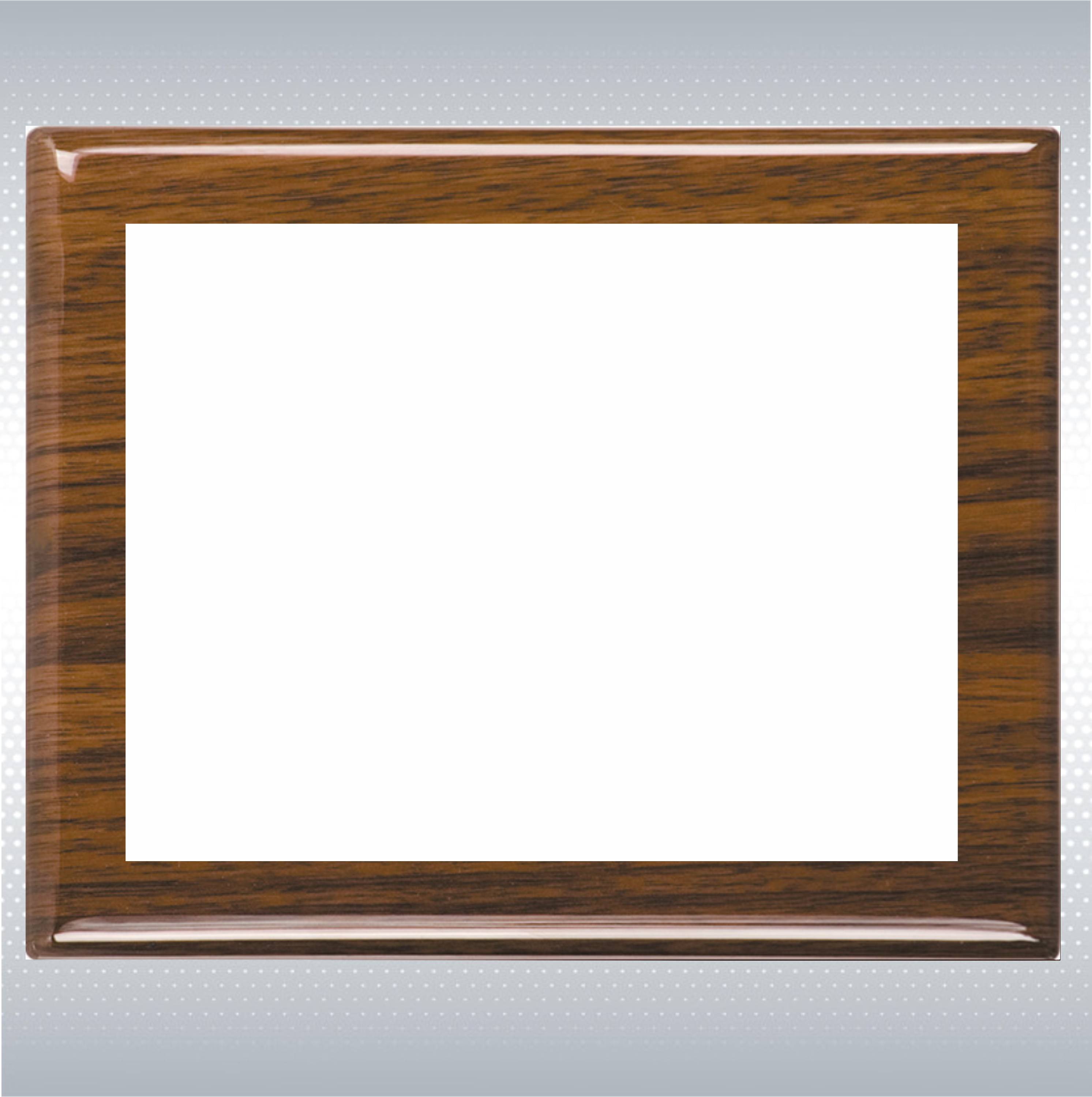Walnut Piano Wood Plaque w/Full Color Sublimated Plate 8