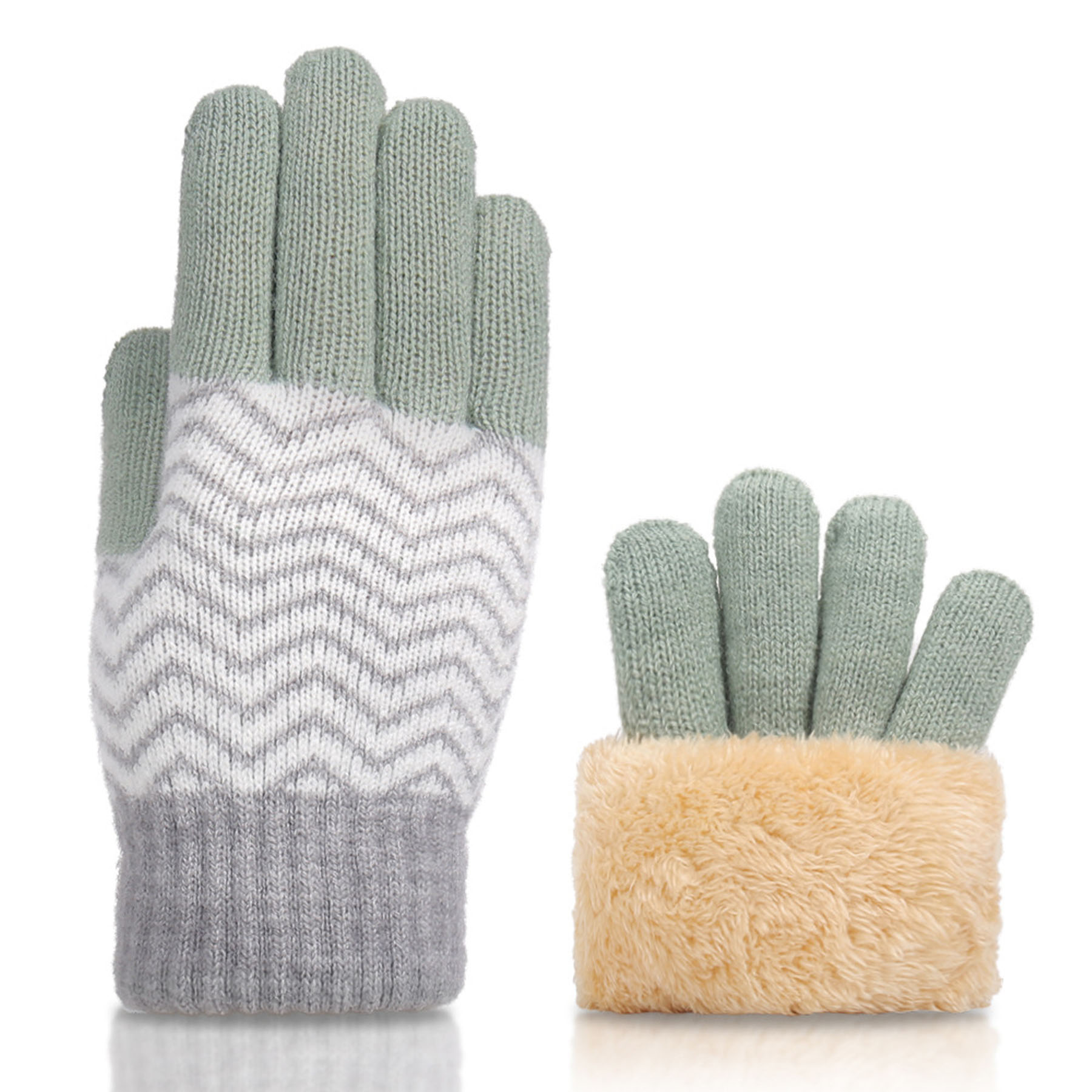 Thickened Double-Layer Knit Gloves 3