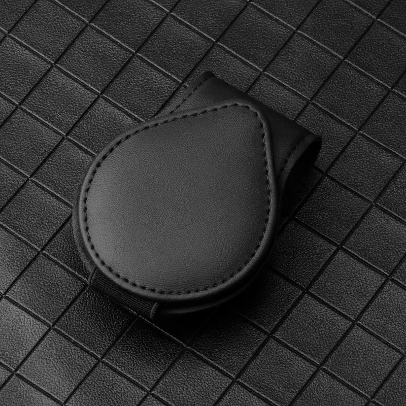 PU Leather Car Sunglasses Holder Clip 2