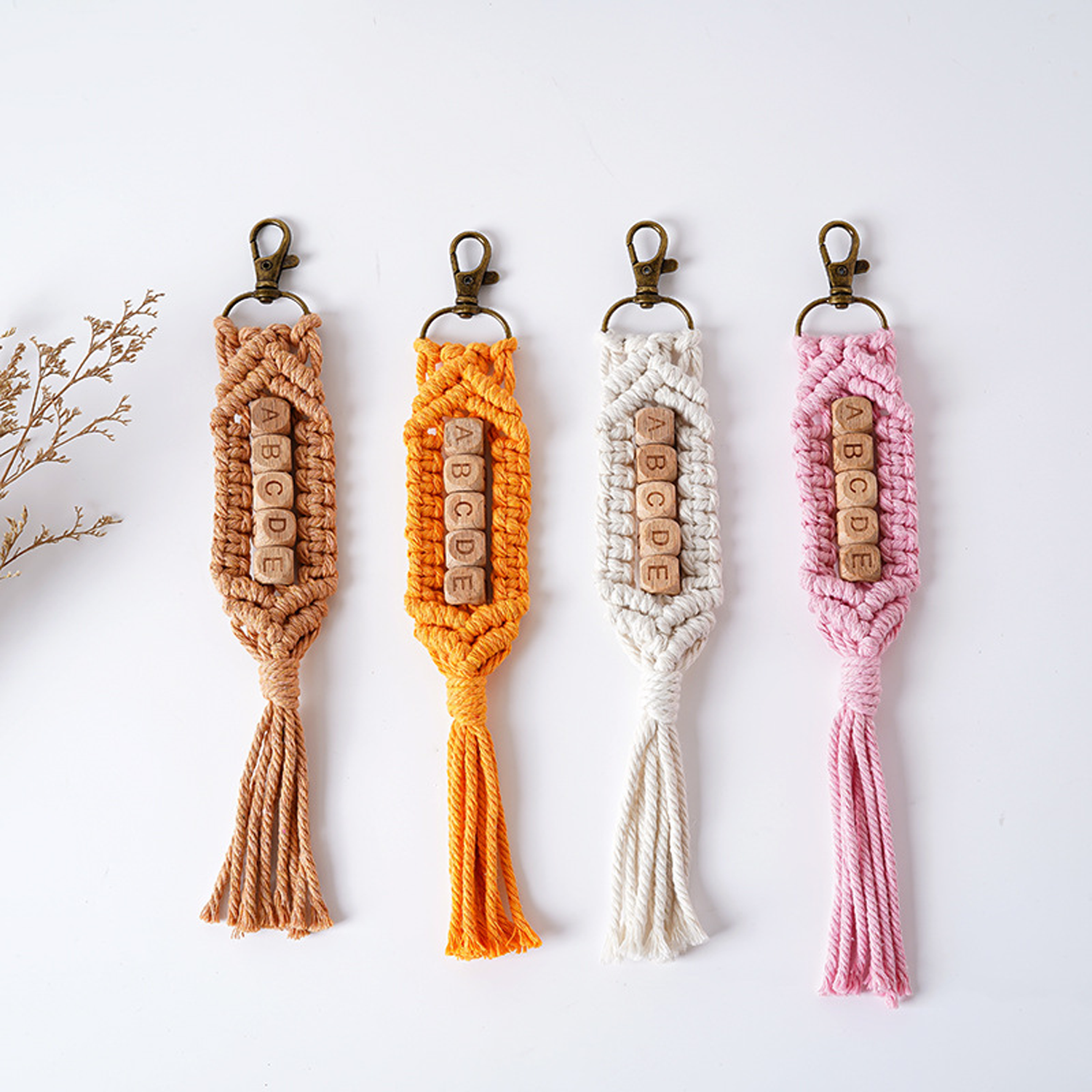 Colorful woven keychain 2