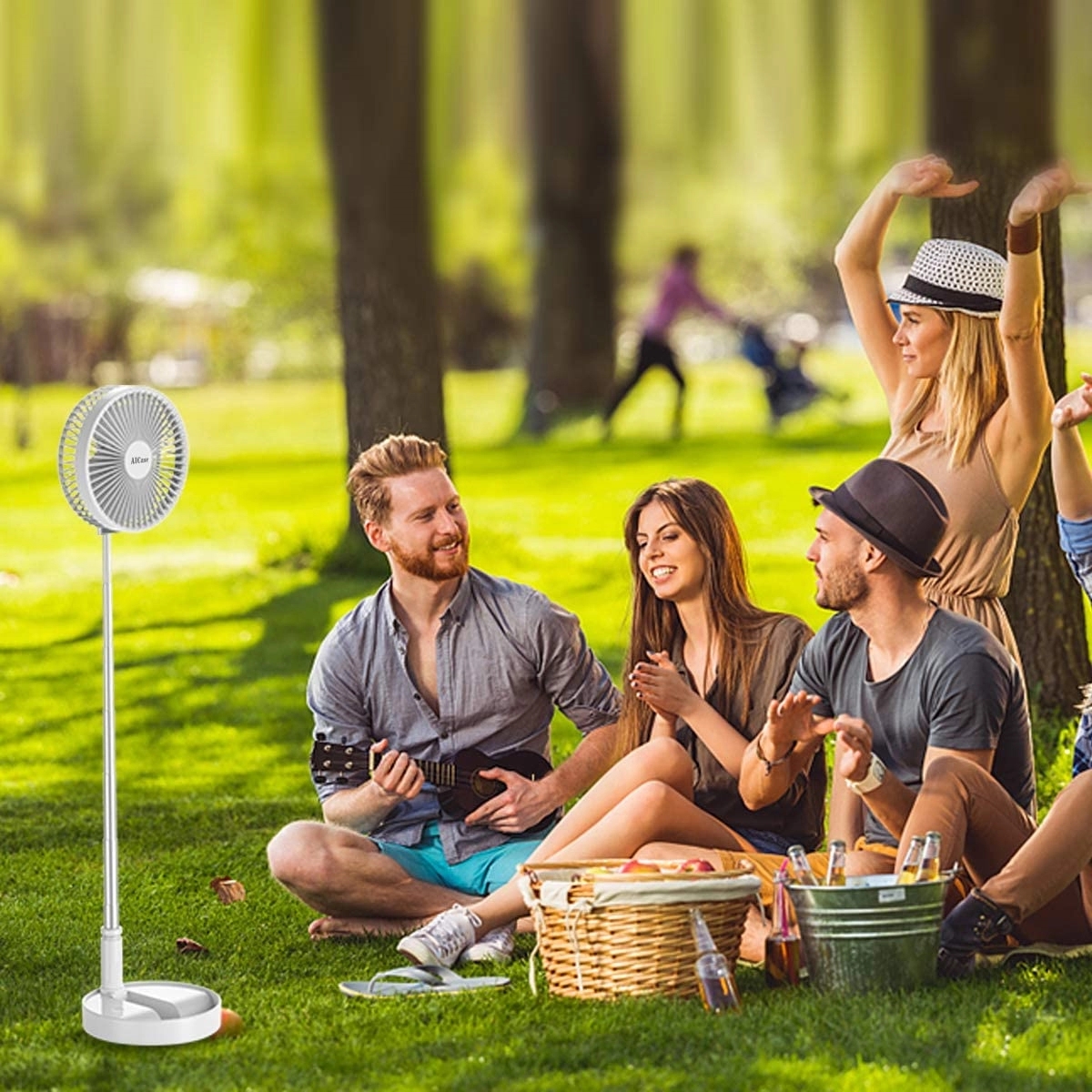 Folding Portable Telescopic Floor/Usb Desk Fan 2