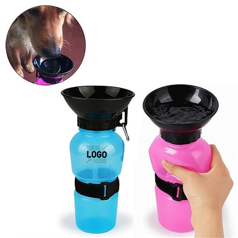 20oz Portable Pet Drinking Water Bottle with Dog Tag