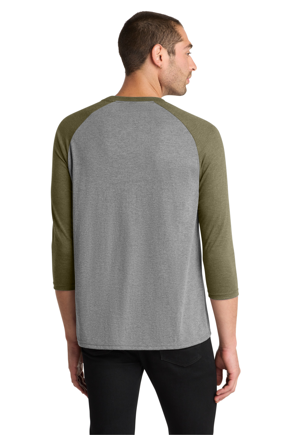 District Perfect Tri 3/4-Sleeve Raglan. DM136 65