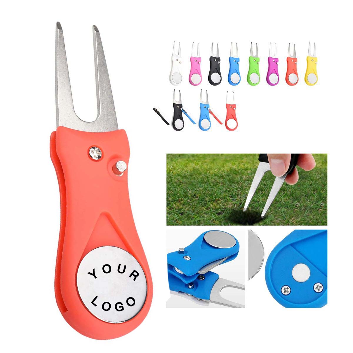 Foldable Golf Divot Tool with Magnetic Marker 20