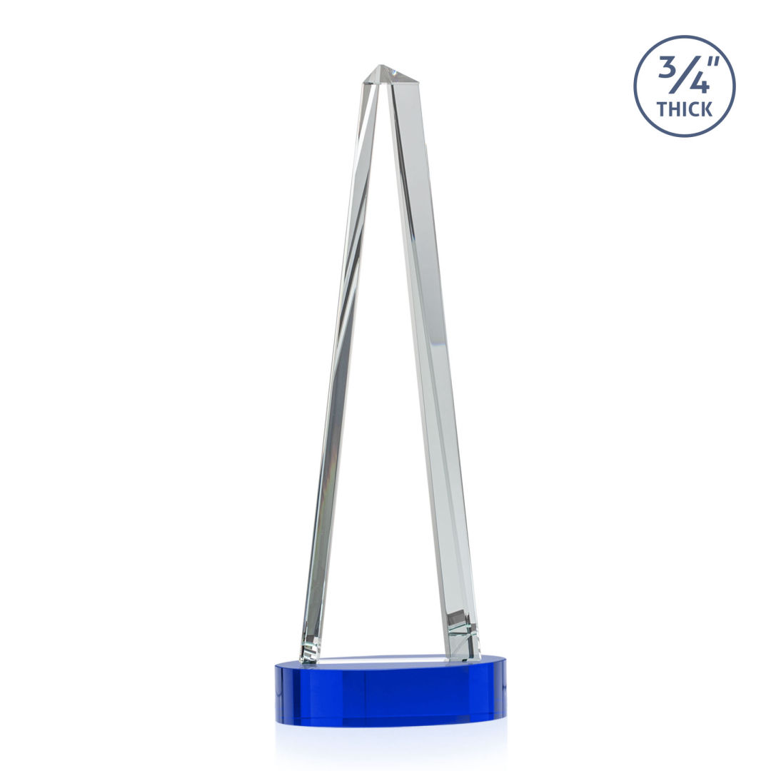 Majestic Tower VividPrint™ Award on Alberton Base -  Blue 2
