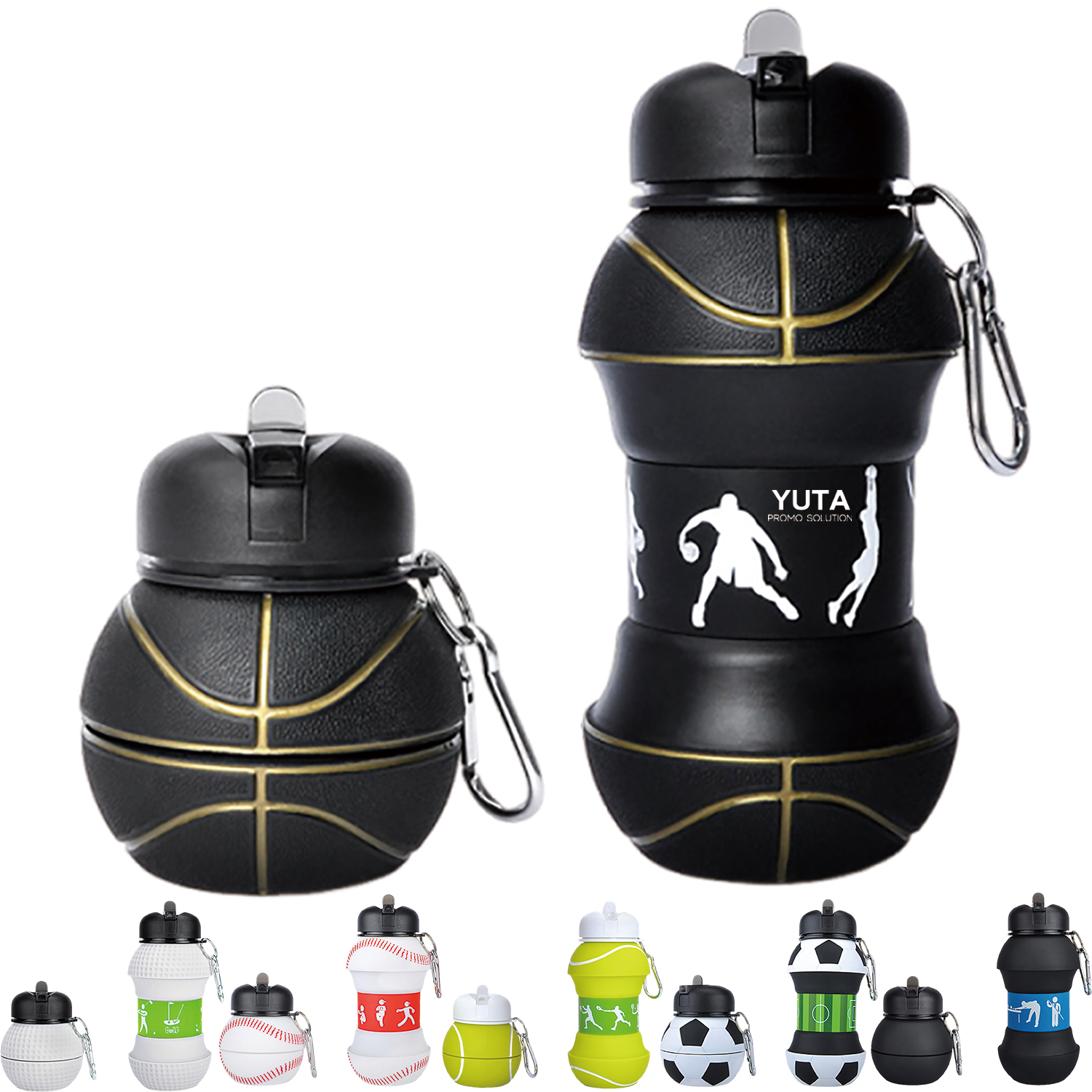 19oz Portable Foldable Silicone Sports Water Bottle For Kids 2
