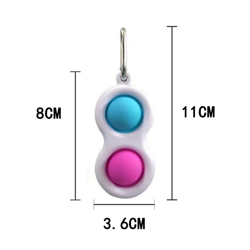 2PCS Bubbles Simple Dimple Keychain Sensory Fidget Toys 5