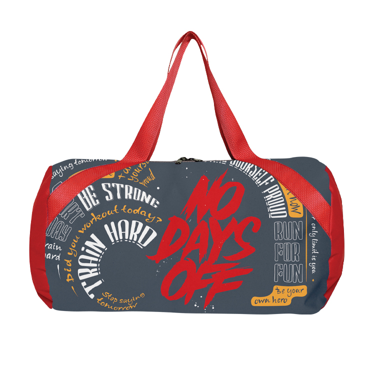 Round Duffel Bag- Full Color-Sewn in the USA 12