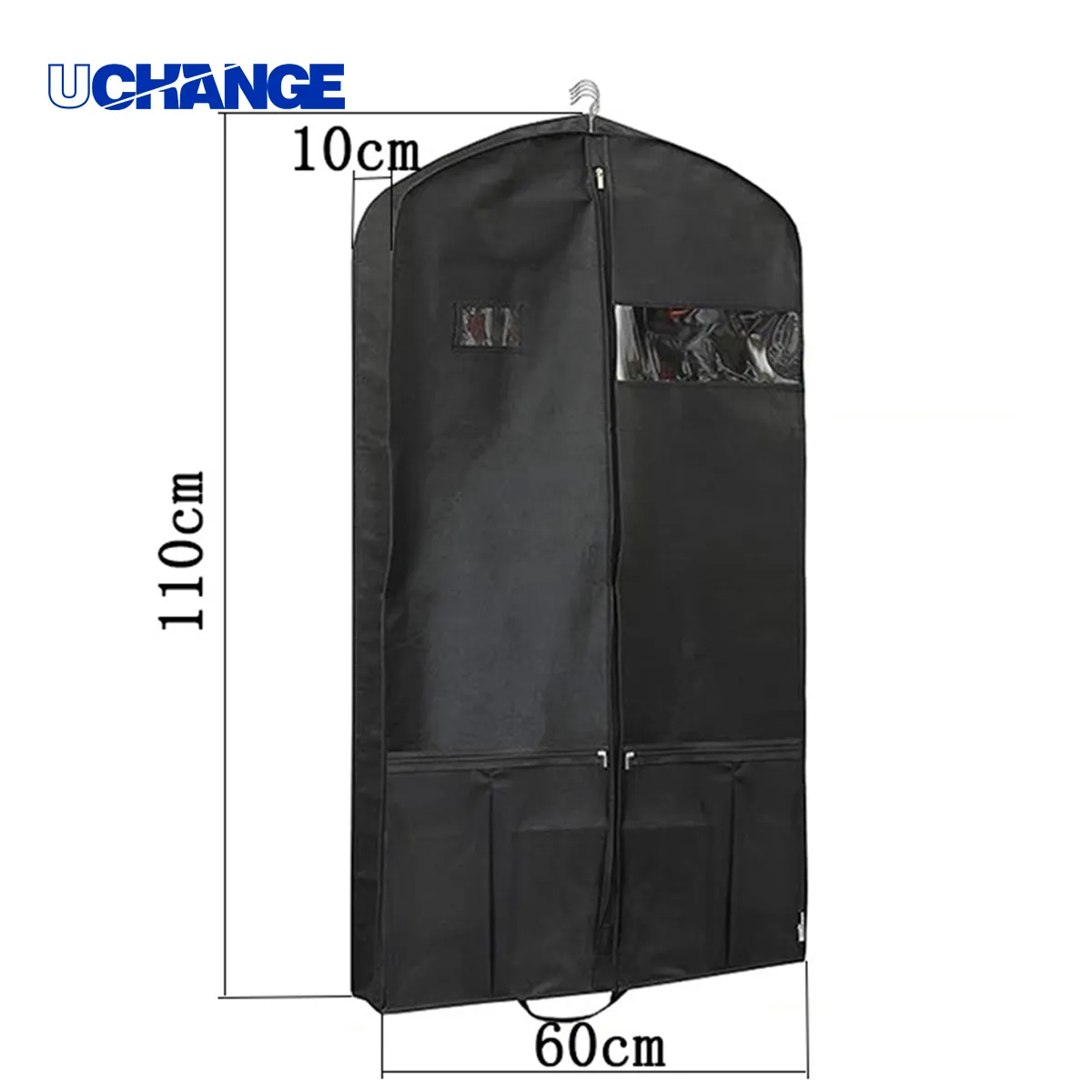 Water Resistant Hanging Garment Bag With Shoe Pockets 3