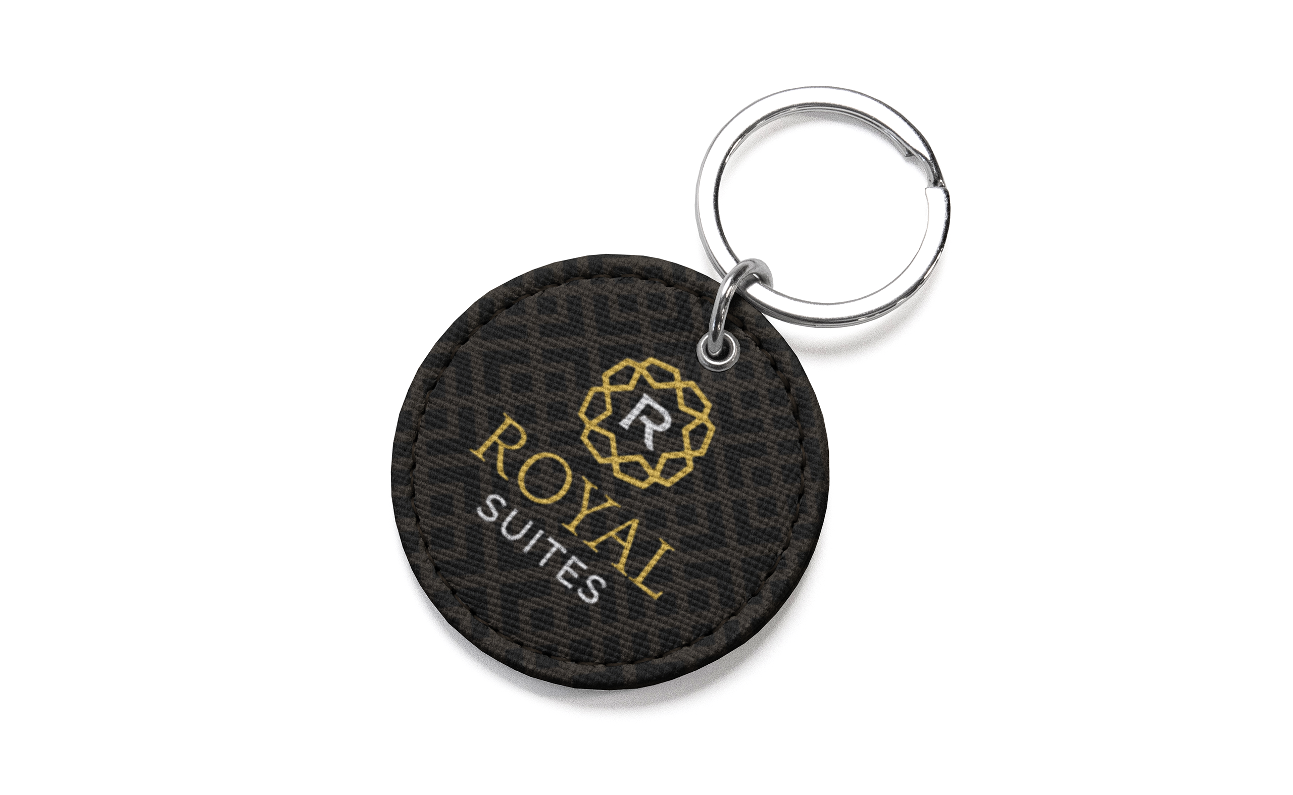 LVL Vegan Leather Round Keychain