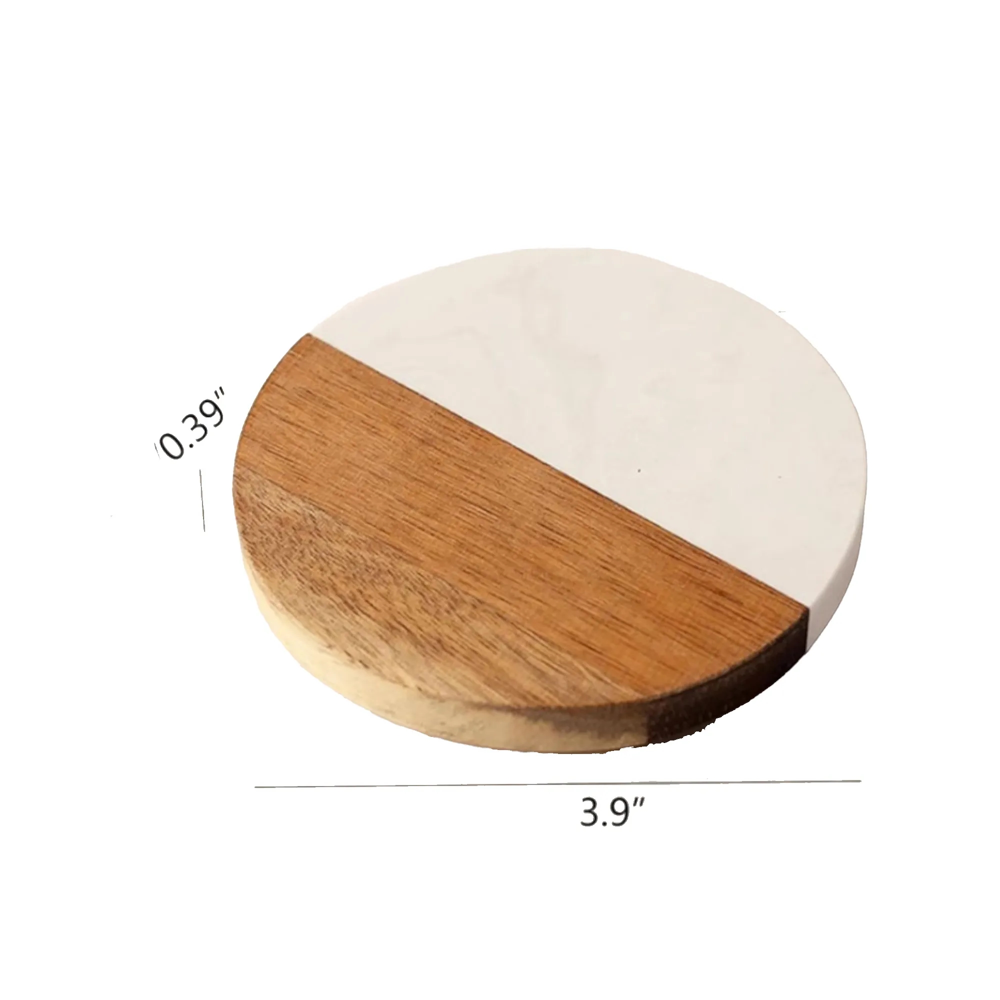 Marble Spliced Wooden Coaster 2
