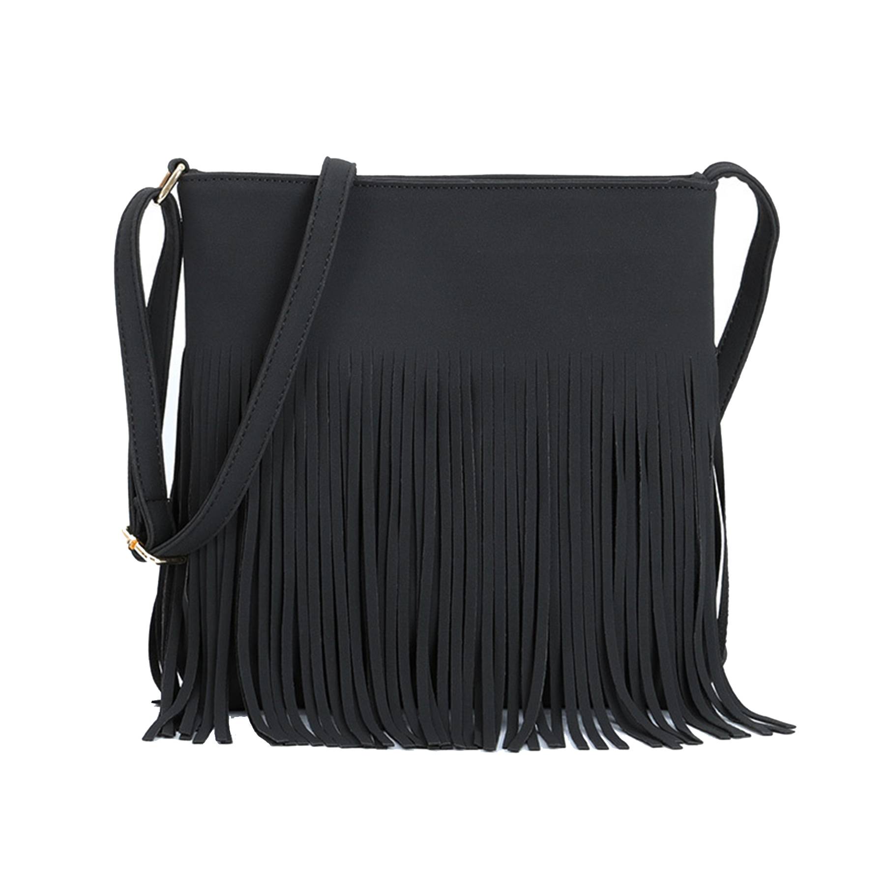PU leather Fringe Hobo Tassel crossbody bag for Women 3