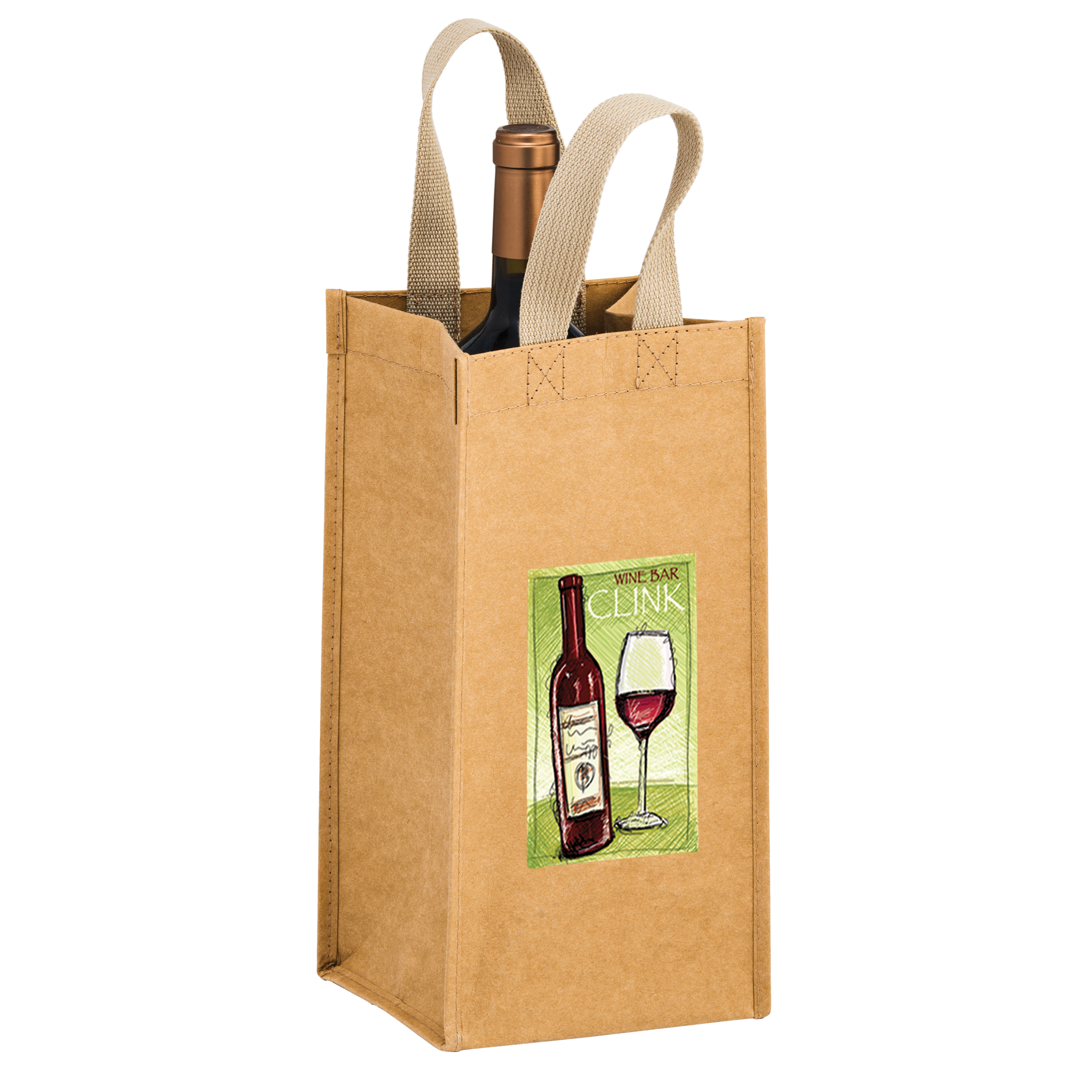 Washable Kraft Paper Wine Tote | TORNADO 2
