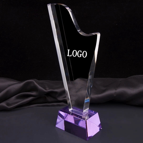 Transparent Purple Crystal Trophy 2