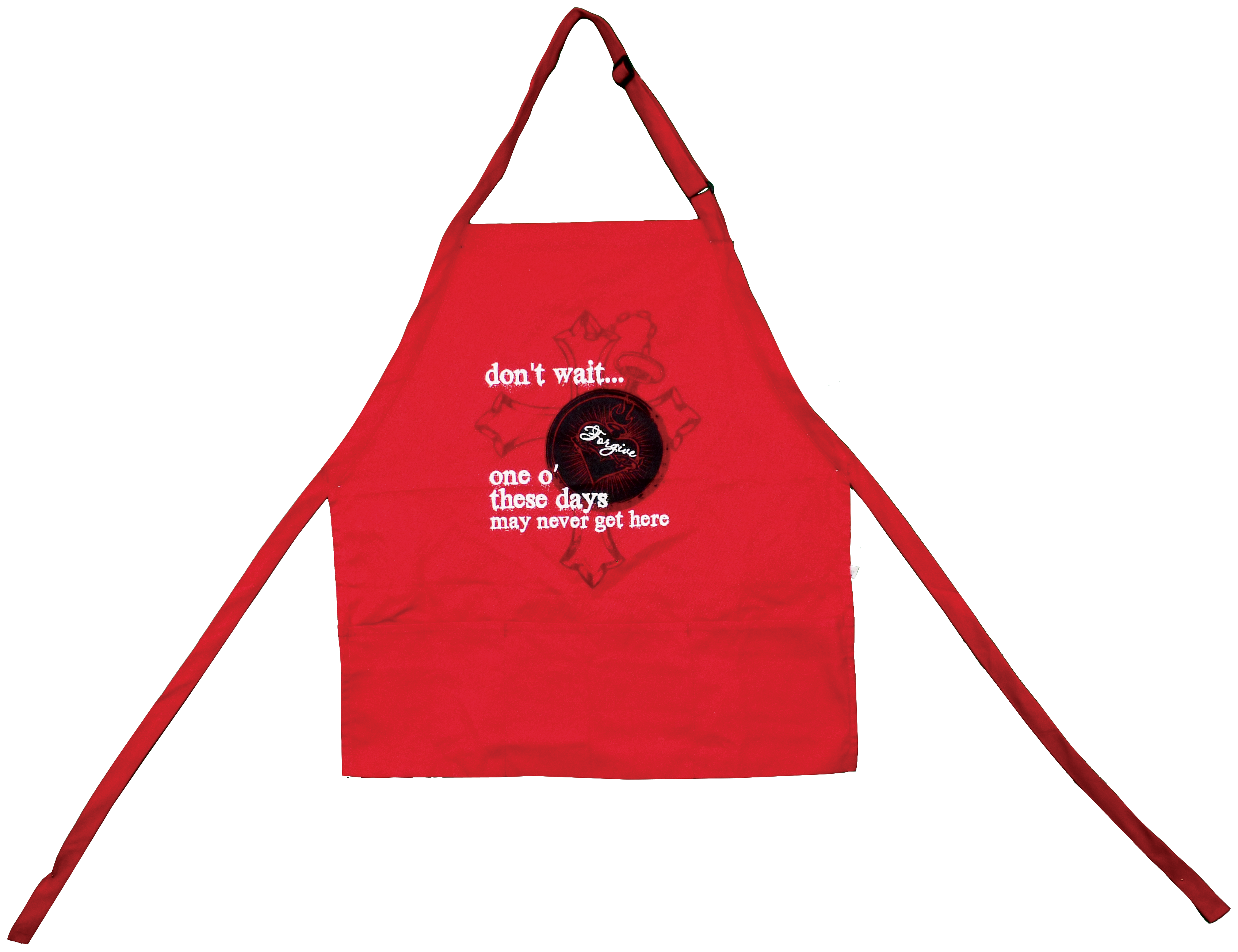 Red Restaurant-Style Bib Apron 4