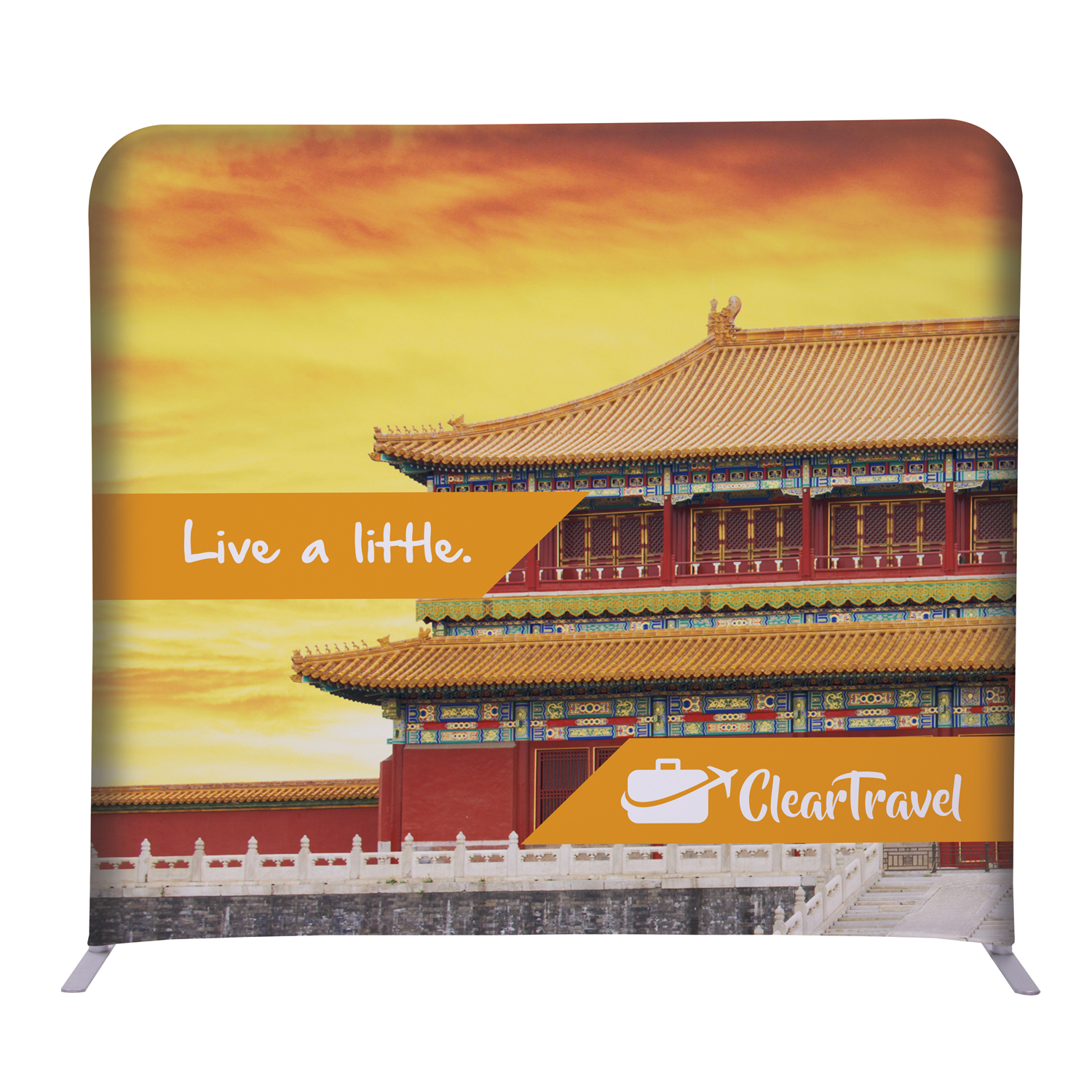 5'W x 54"H EuroFit™ Straight Wall Kit (Recycled Polyester Knit) 9