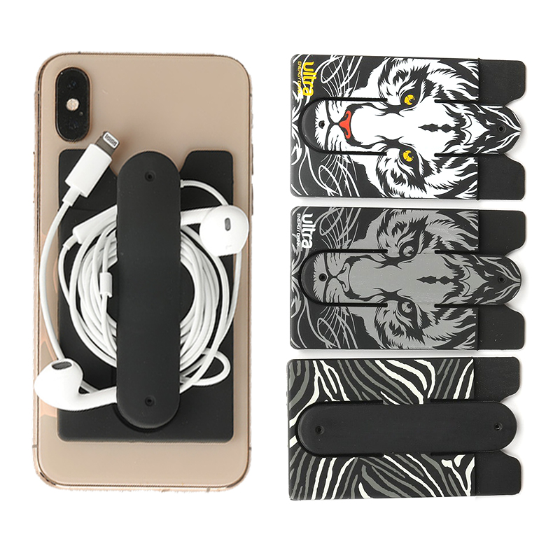 Full Color Silicone Card Holder Phone Stand 2