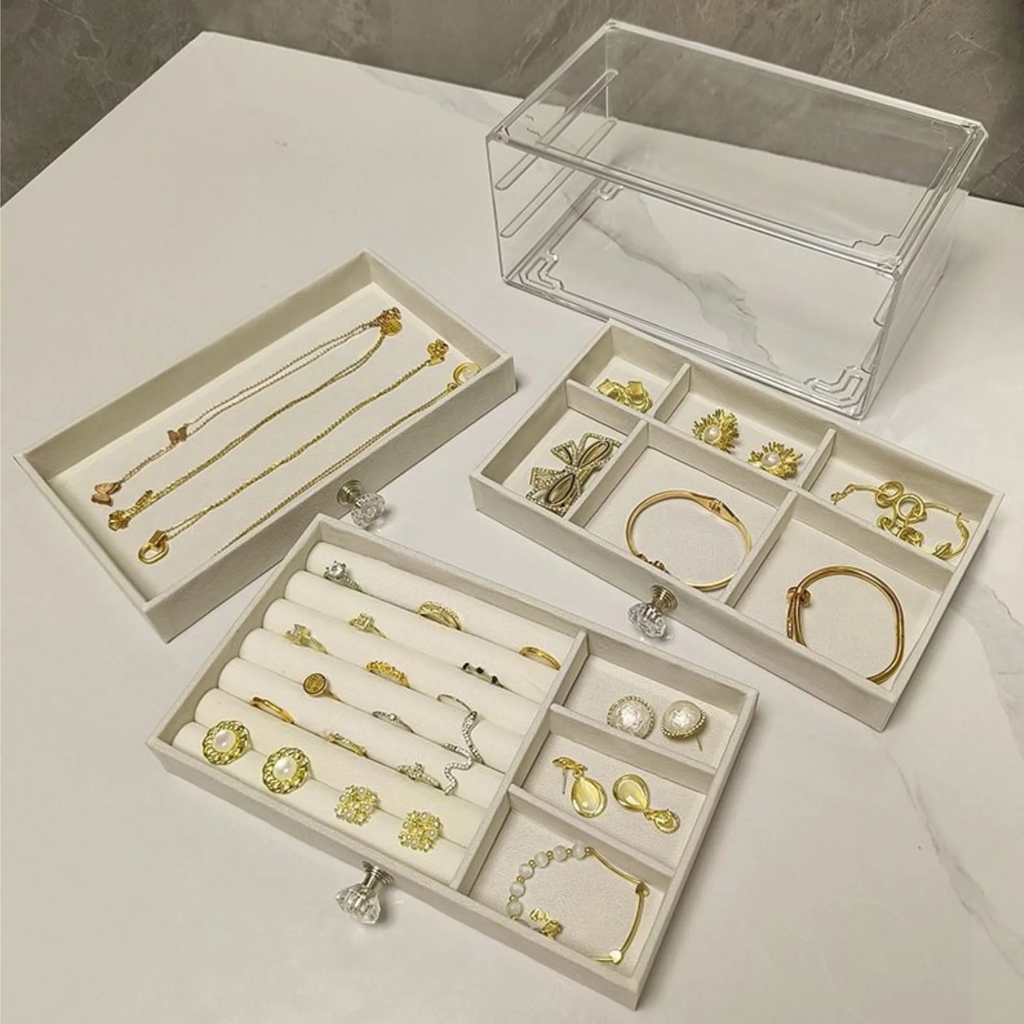 Multipurpose Drawer Jewelry Display Storage Box 3 Layer 6
