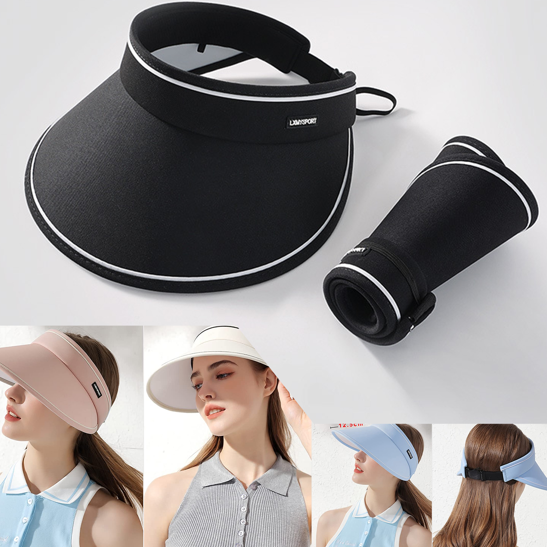 Women's UV Protection Wind Resistant Wide Brim Sun Visor Hat 2
