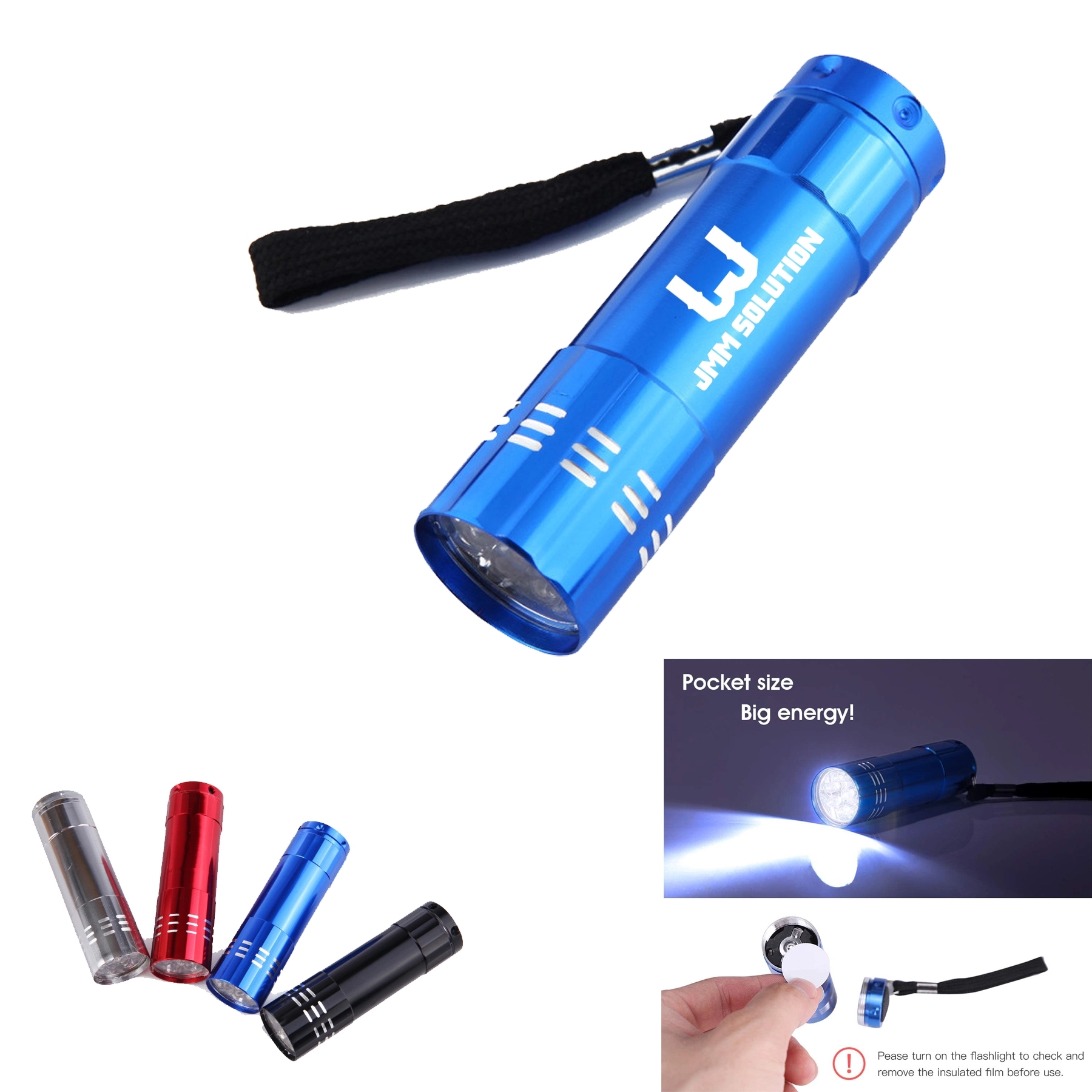 Mini Aluminum 9 LED Flashlight 2
