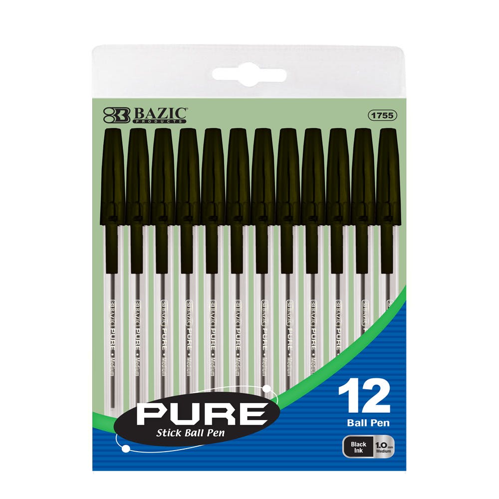 Ballpoint Pens - Black Medium 12 Pack 2