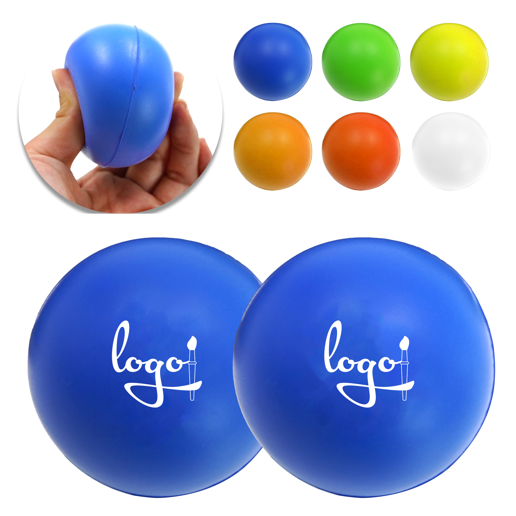 Customize Rugby Ball Round PU Stress Reliever Toy 3