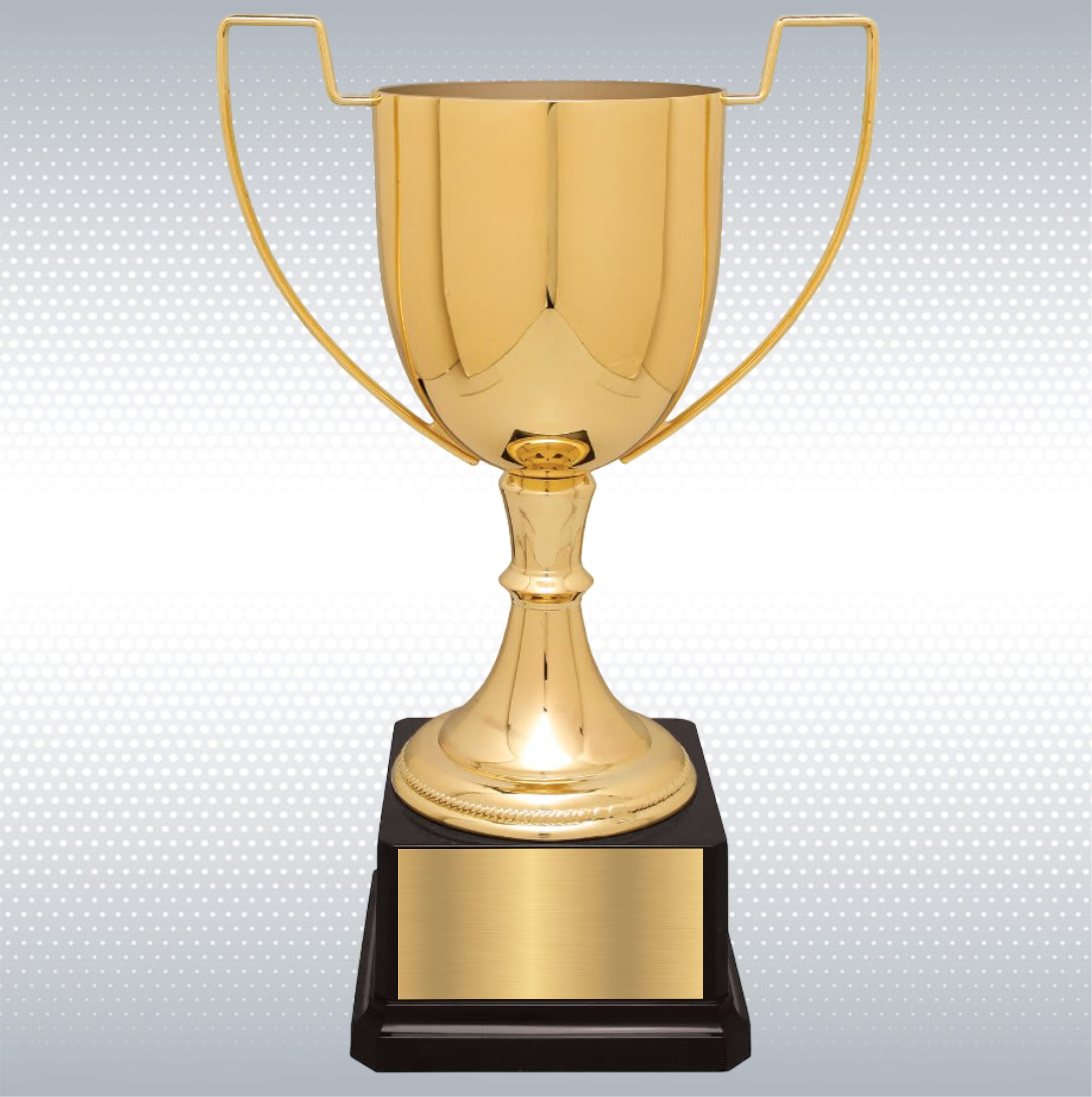 11 3/4" Completed Zinc Cup Trophy on Plastic Base 11