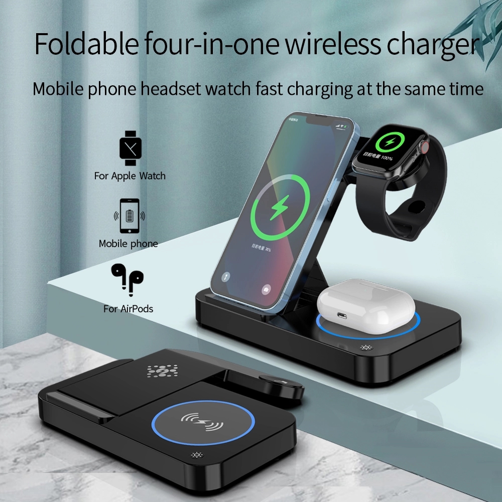 Foldable 4 In 1 Fast Wireless Charging Station 4