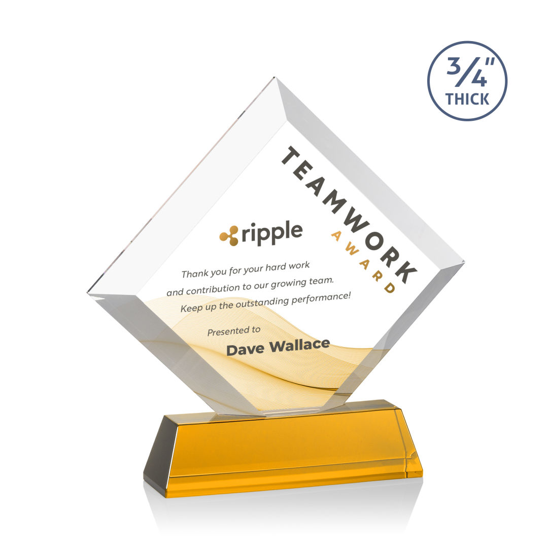 Belaire VividPrint™ Award on Newhaven Base - Amber 4
