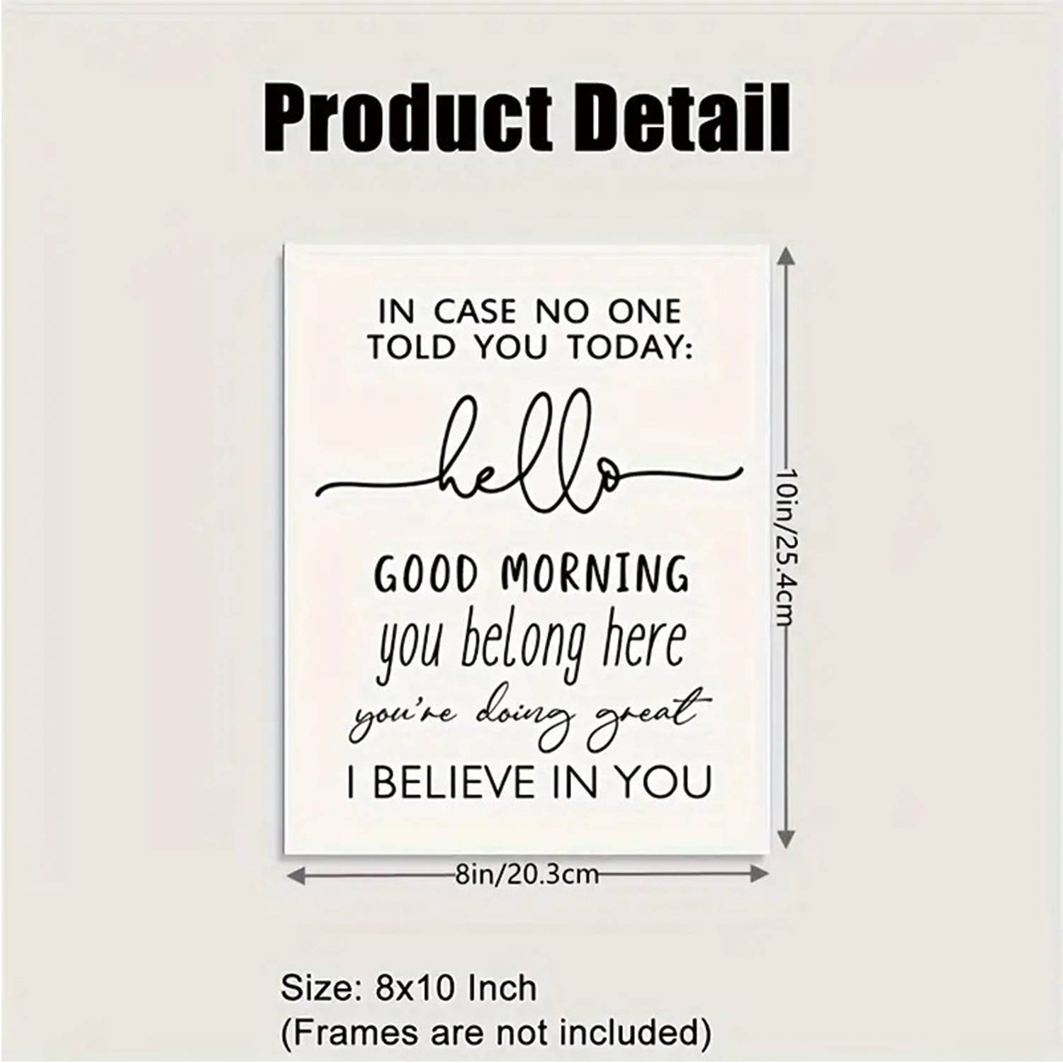 8x10in Glossy Coated Paper Classroom Sign 3