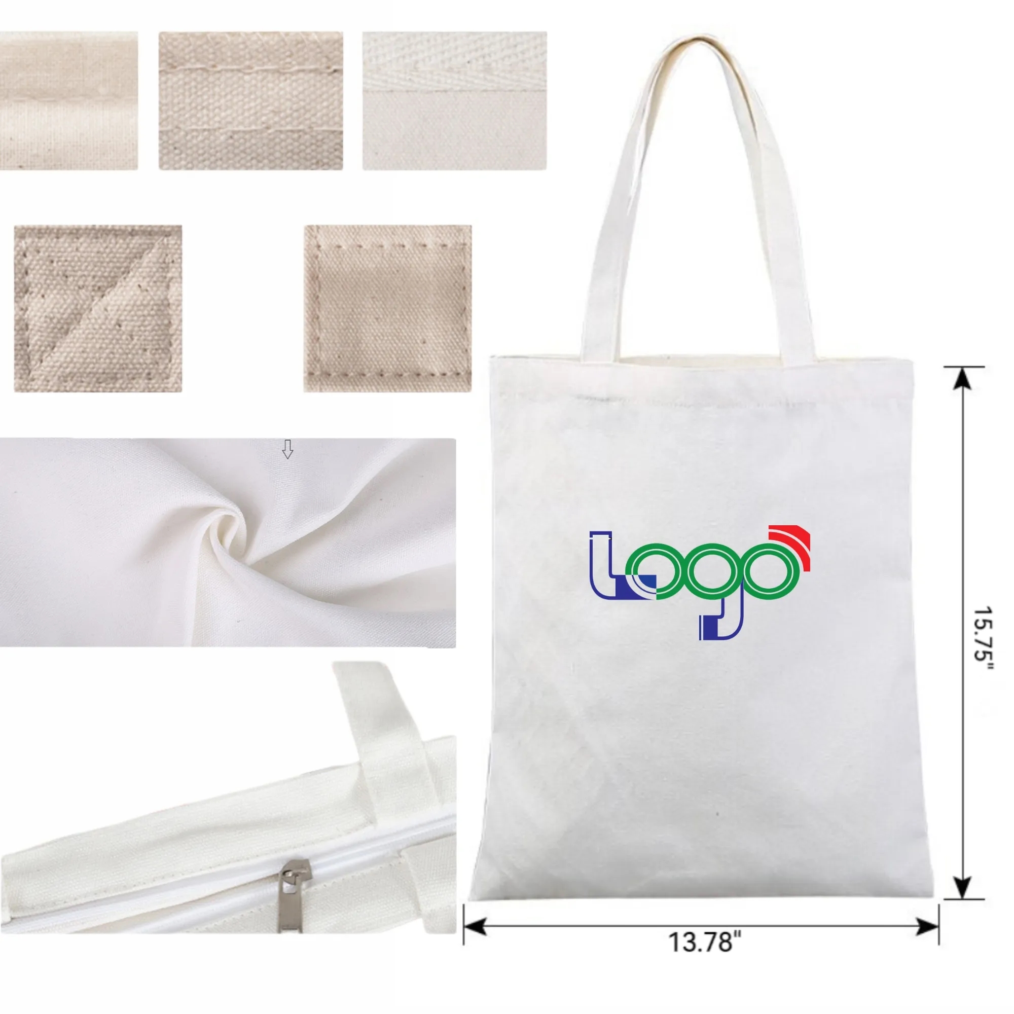 Canvas Tote Bag With Custom Logo, custom tote bag with logo imprint 5