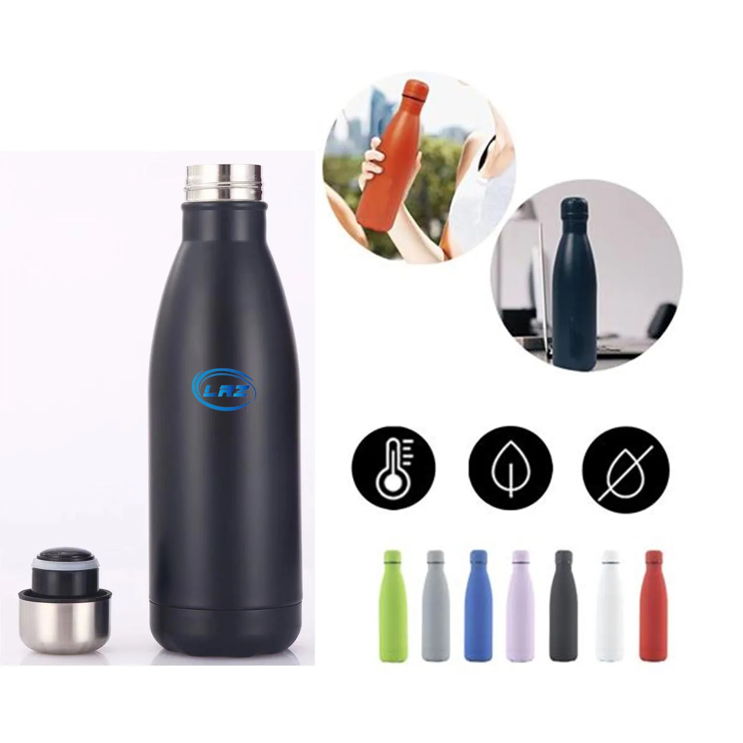 25oz Stainless Steel Insulated Water Bottles, custom water bottle with logo imprint 1