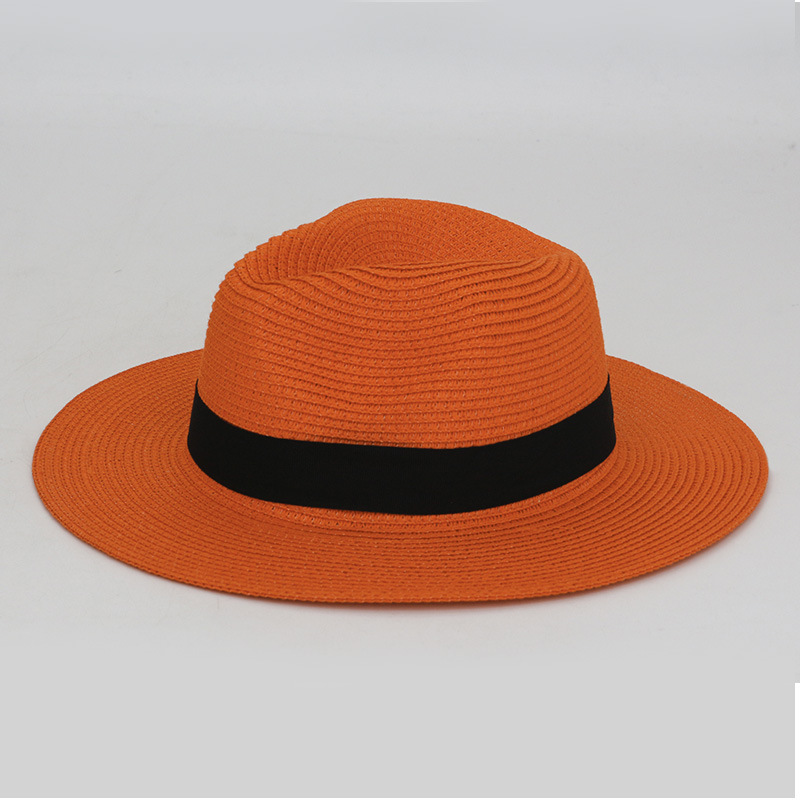 Wide Brim Straw Panama Fedora Beach Sun Hat 11