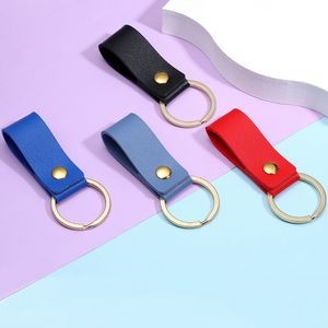 Stylish PU Leather Keychain With Key Ring Design 6