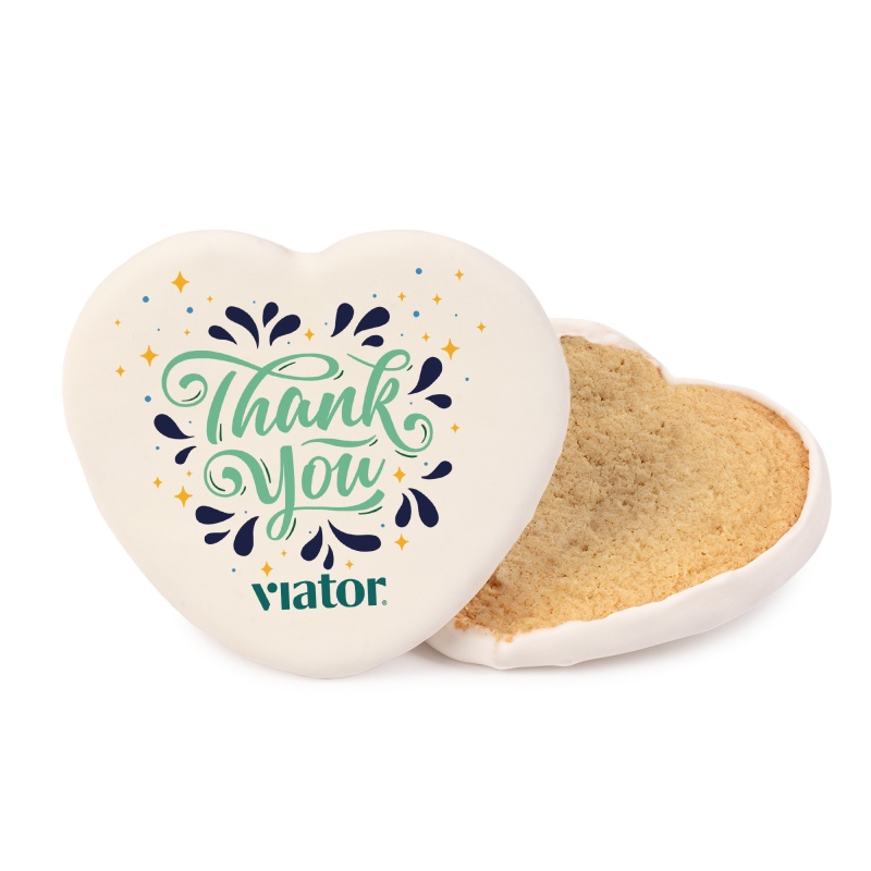 3" Iced Full Color Vanilla Cookie- Heart 7
