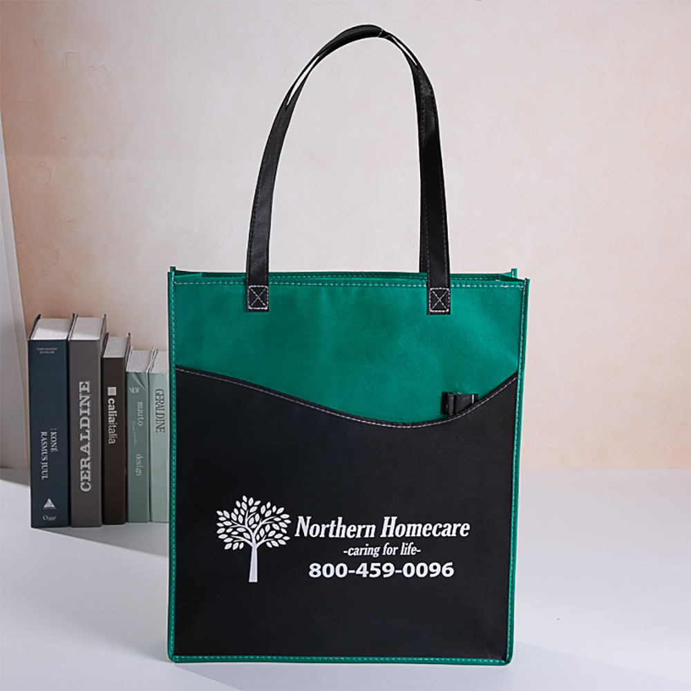 Promo Rivers Pocket Non-Woven Convention Tote Bags 5