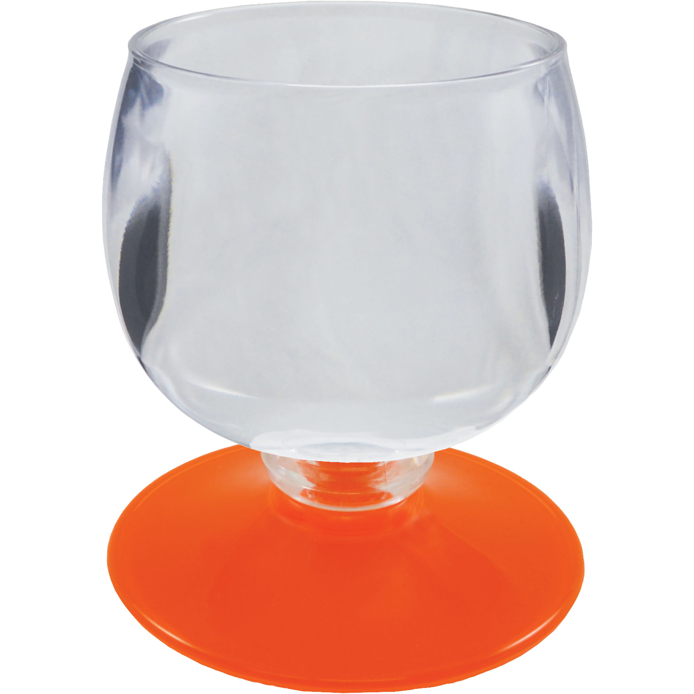 12oz Short Stem Plastic Wine Goblet with Your Choice of Base Color 14