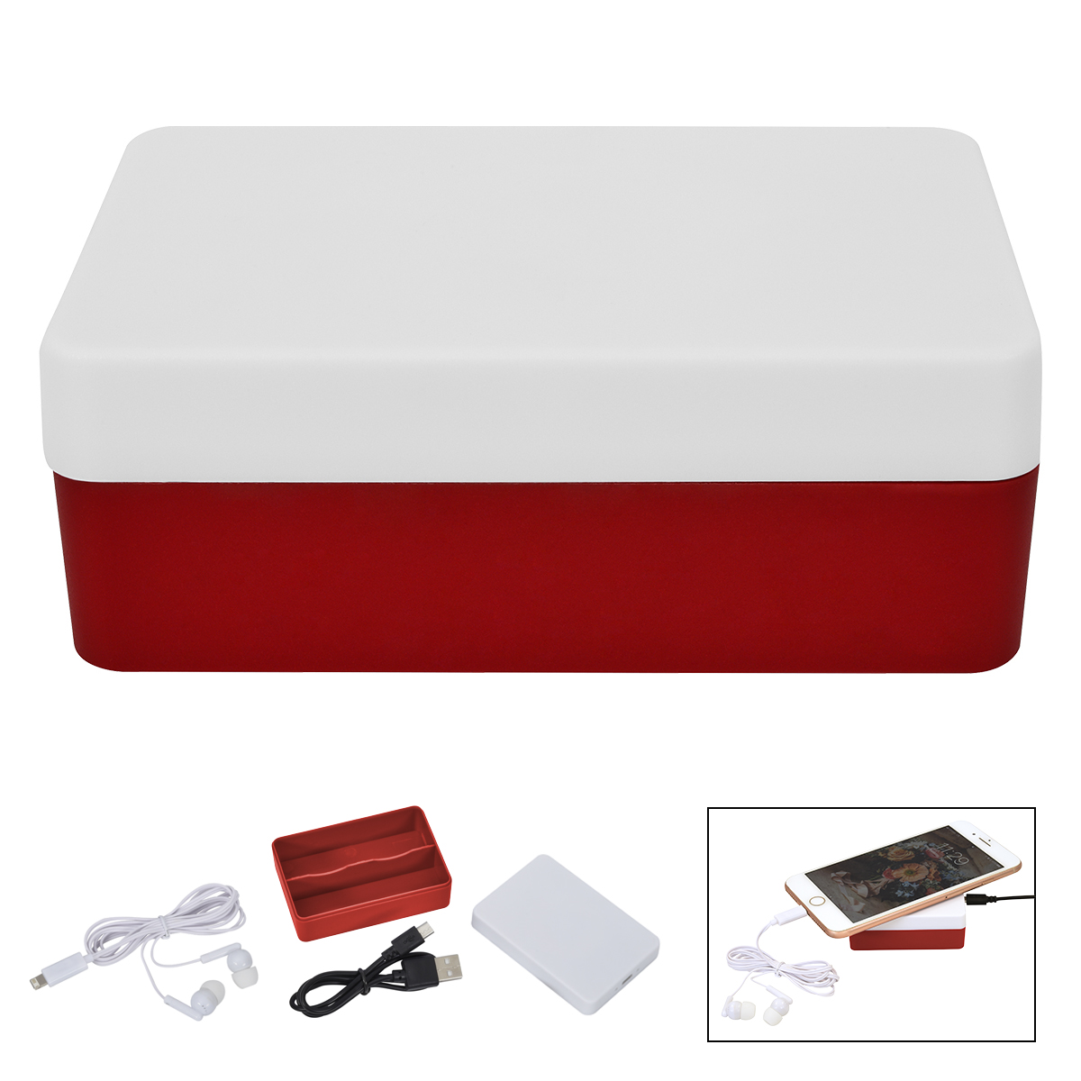 3-In-1 Stowaway Wireless Charging Kit With Earbuds 9