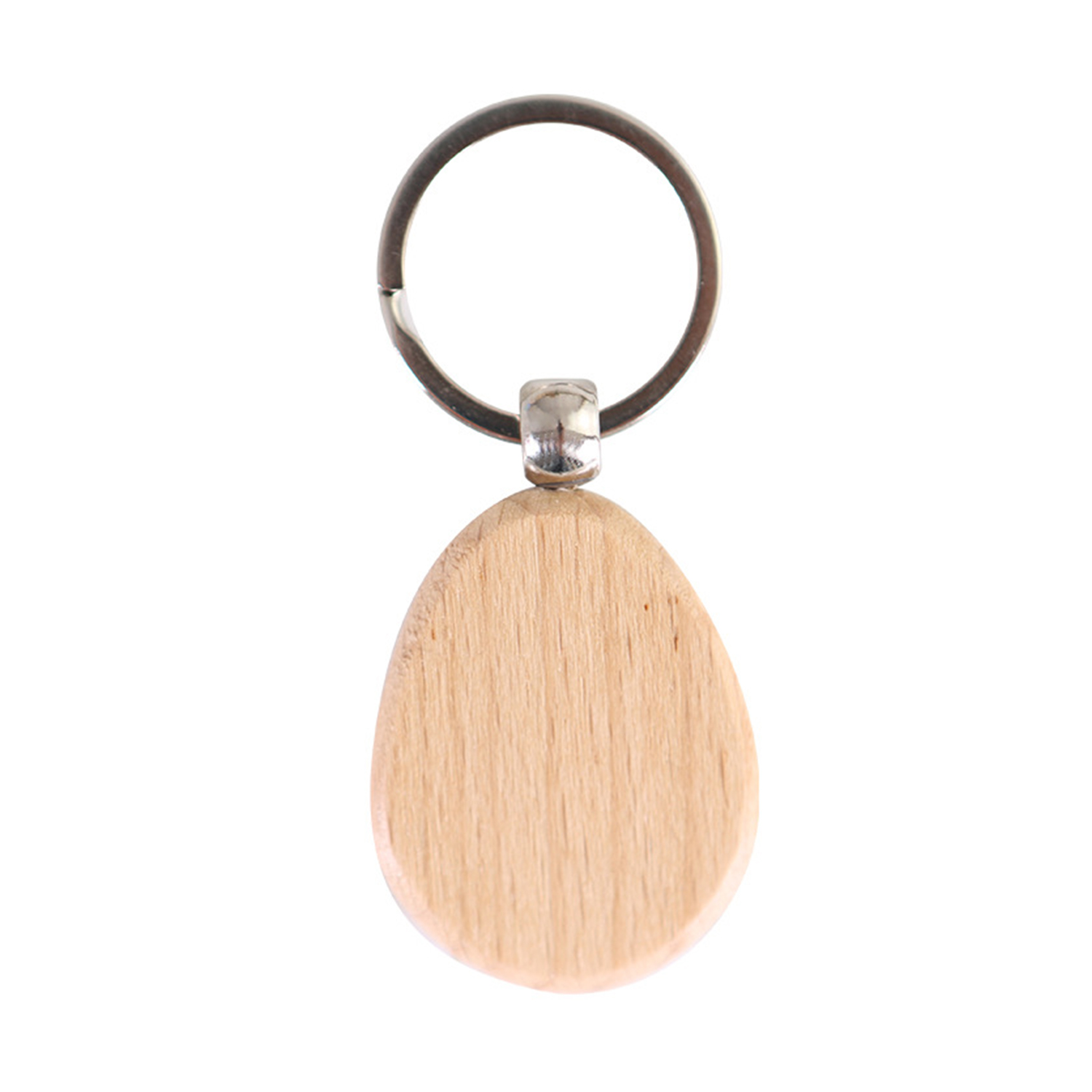 Drop Shaped Wooden Keychain 2