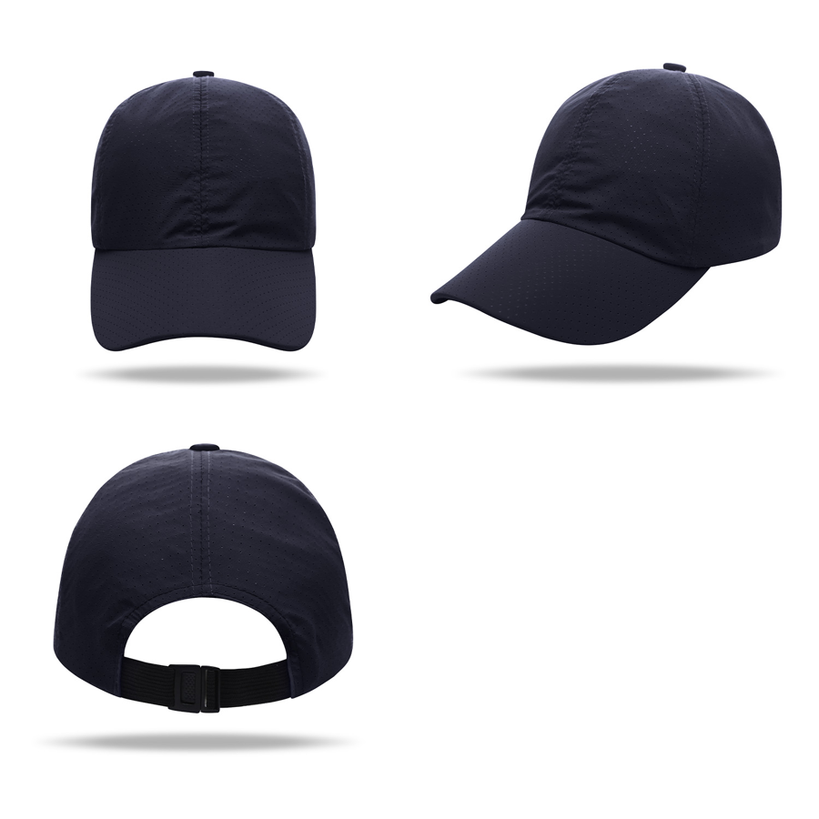 Stock Solid Color Quick Dry Poly 6 Panel Cap, Elastic Back 2
