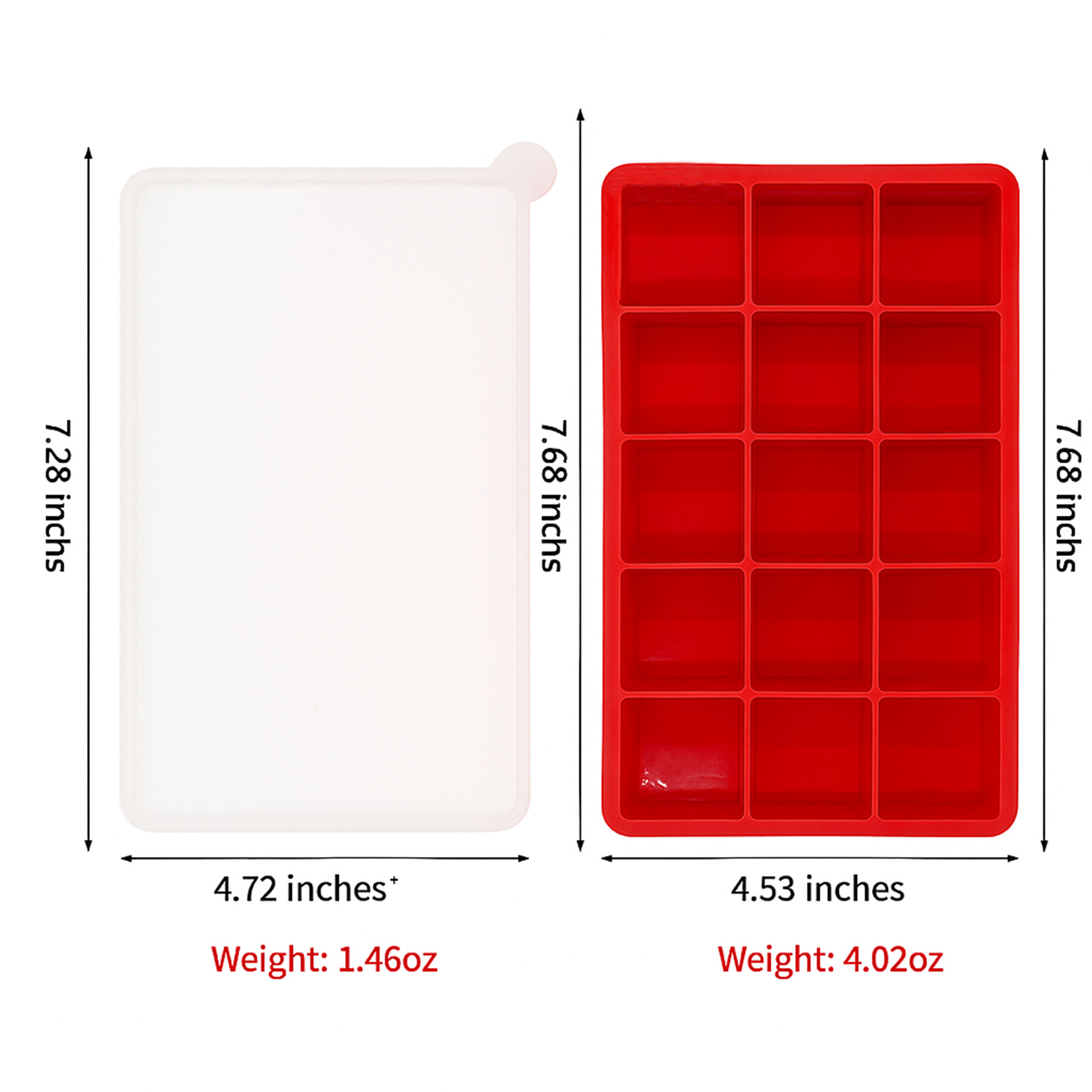 Silicone Ice Cube Tray With 15 Slots And Lid 8