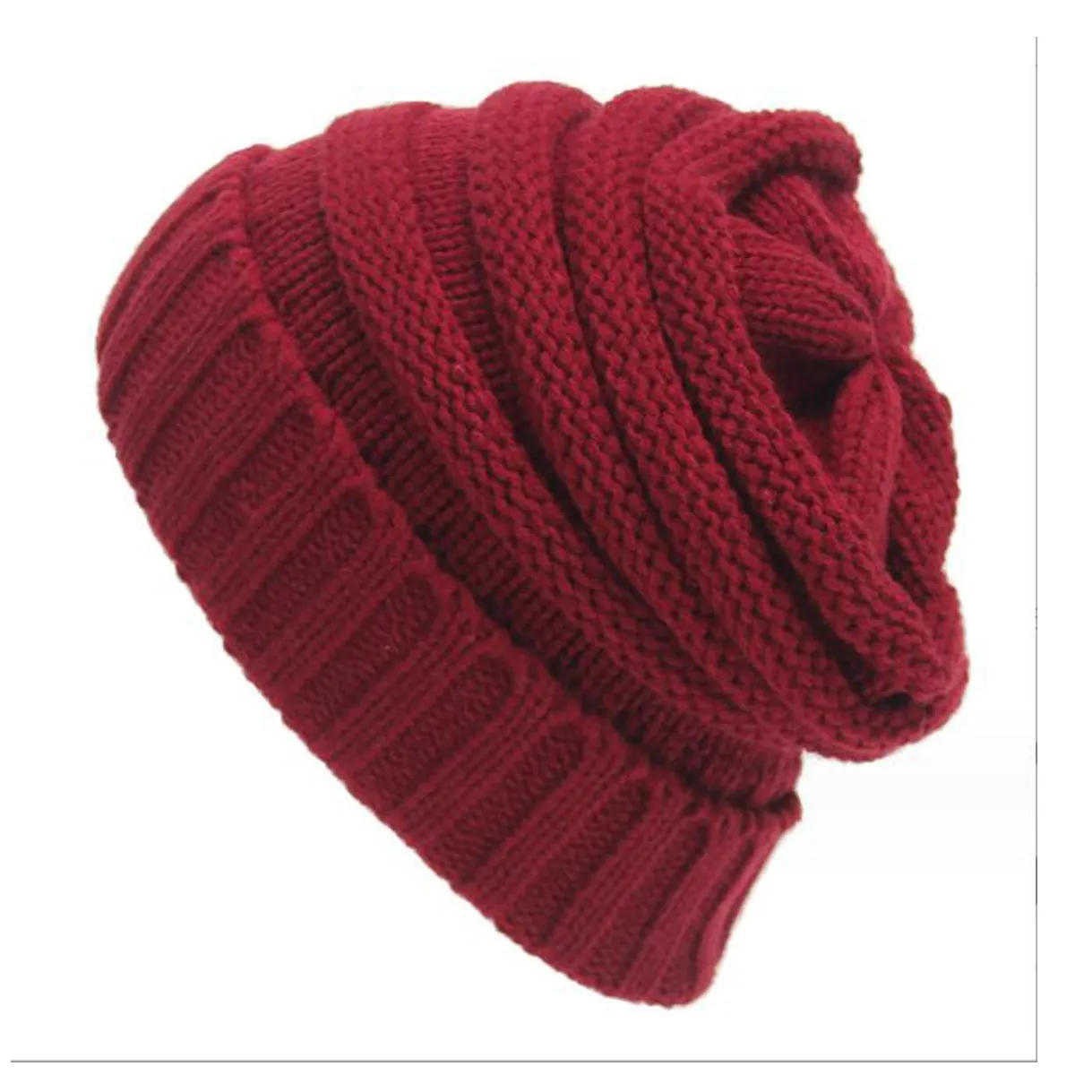 Unisex Winter Warm Cable Knit Slouchy Skull Beanie Cap Hat 4