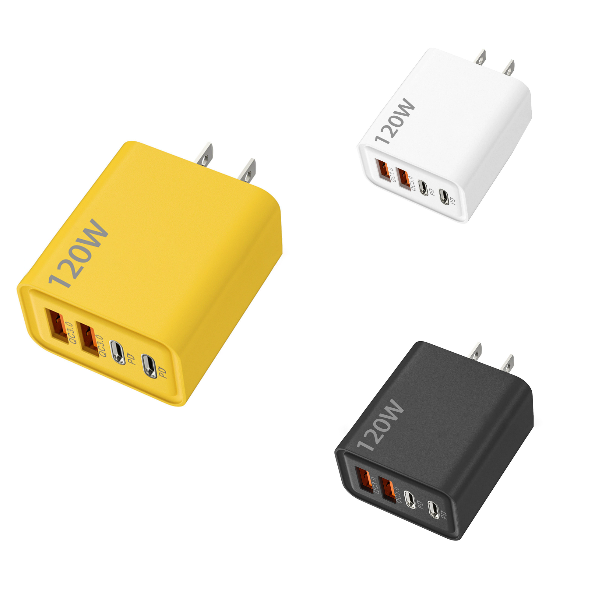 120W 4-Port Fast Charging Block Dual USB-C And USB-A dapter 1