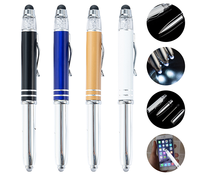 3-in-1 Custom Printed Stylus Pen with LED Light 2