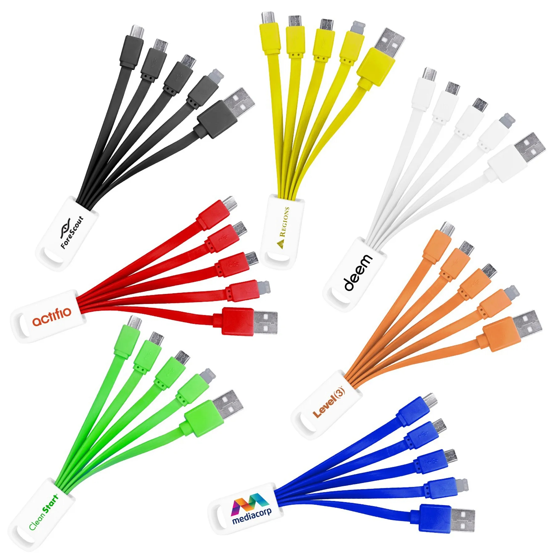 5 in 1 USB Universal Multi Phone Charging Cables 2