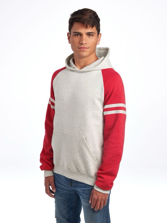 JERZEES NuBlend® Unisex Varsity Color-Block Hooded Sweatshirt 9