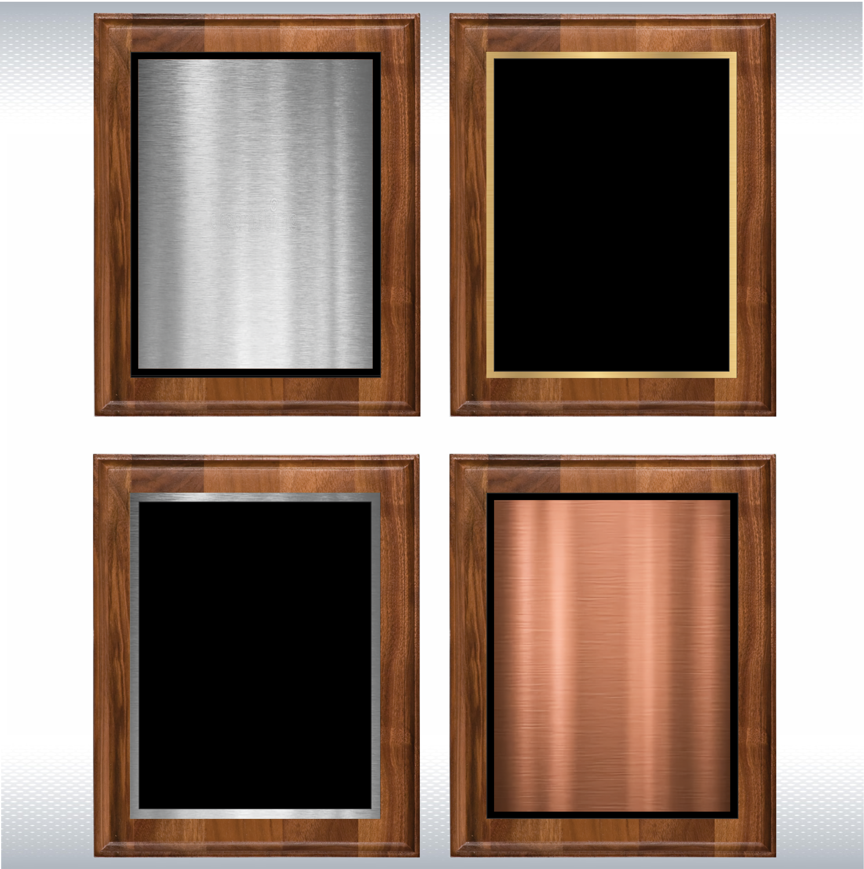 Walnut Wood Plaque w/Choice of Double Plate 13