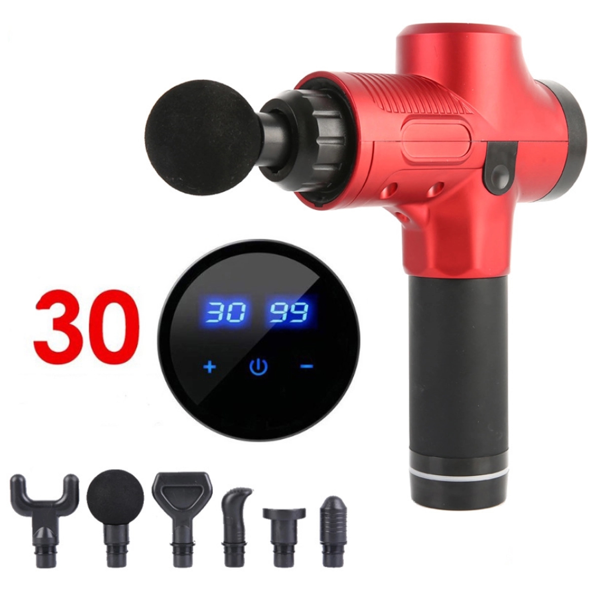 Professional Handheld Electric Body Massager with 6 Heads 2