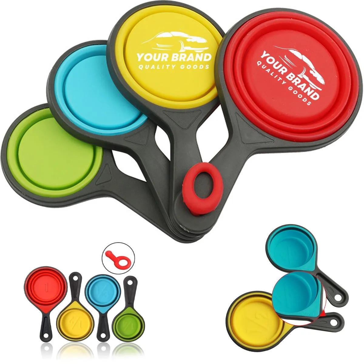 Food Grade Silicone Collapsible Portable Tool Measuring Cup 2